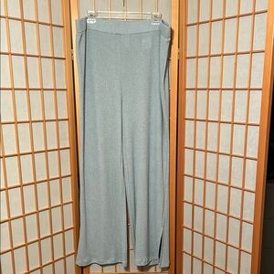 H&M Slate Blue Women's Flowy Wide Leg Pants Size XL